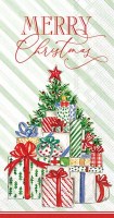 8" x 4.5" Merry Christmas Presents Tree Guest Towels