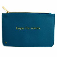 5" x 8" Blue "Enjoy the Waves" Zip Pouch