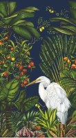 8" x 5" Navy Egret Island Guest Towels