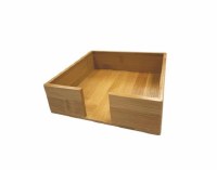 6" Square Honey Maple Bamboo Lunch Napkin Holder