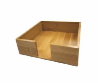 7" Square Honey Maple Bamboo Lunch Napkin Holder