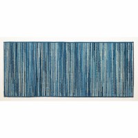 1.11' x 4.11' China Blue Marina Stripes Rug