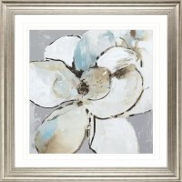 43" Square Emer Flower 1 Framed Print Under Glass