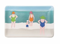 4" x 6" Kater Nelligan Swimsuit Ladies Ceramic Tray