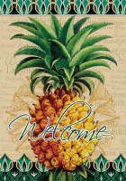 18" x 12" Mini Elegant Pineapple Welcome Garden Flag