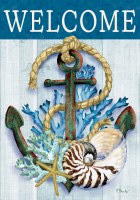 40" x 28" Anchor Blues Welcome House Flag