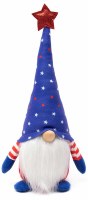 15" Star Hat Stars and Stripes Patriotic Gnome