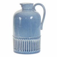 9" Light Blue Ceramic Lined Bottom Jug