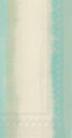 9" x 5" Faded Blue and Green Stripe Guest Towels