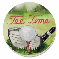 Set of Four Round Tee Time Coasters