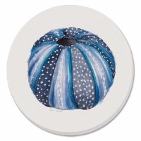 Set of Four Round Blue Urchin Coasters