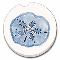 Blue Sand Dollar Car Coaster