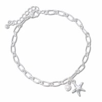 Silver Toned Starfish on Chain Bracelet