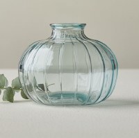 4" Light Blue Optic Glass Vase