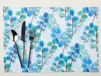 13" x 19" Blue and Green Dots Seascape Fabric Placemat
