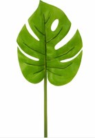20" Faux Green Monstera Leaf Spray