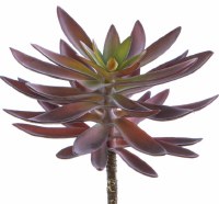 9" Faux Burgundy Green  Agave Pick