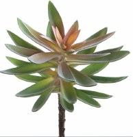 9" Faux Green Pink Agave Pick