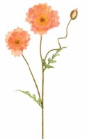 33" Faux Peach Poppy Spray