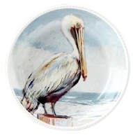 9" Round Pelican Bowl Ceramic Soup or Pasta Bowl