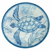 9" Round Oeanic Turtle Melamine Salad Plate