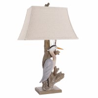 33" Blue Heron Table Lamp