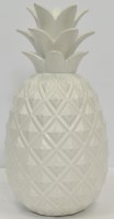 12" White Ceramic Pineapple Statue