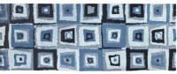 1.9' x 4.6' Blue Midcentury Squares Runner