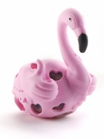 3" Pink Flamingo Cutout Hearts Squeeze Ball With Beads