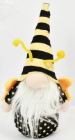 7" Yellow and Black Dotted Bumblee Gnome With Wings