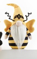 7" Yellow and Black Striped Bumblee Gnome With Wings