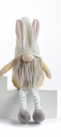 19" Yellow Body Bunny Hat Shelf Sitter Easter Gnome