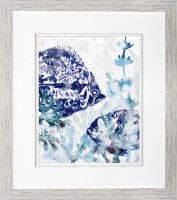 32" x 28" Seafloor Fresco 1 Framed Print Under Glass