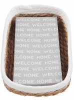 6" x 9" Woven "Welcome" Guest Towel Holder by Mud Pie
