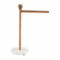 16" Wood and Marble Bar towel Holder by Mud Pie