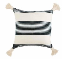 20" Sq Stripe Decorative Pillow by Mud Pie
