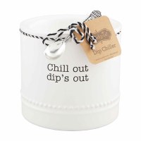 5" Round Dip Chiller With Spoon by Mud Pie