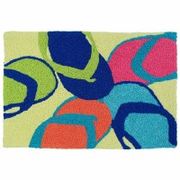 20" x 30" Multicolor Flip Flops on Sand Rug