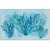 22" x 32" Blue and Aqua Barrier Reef Rug