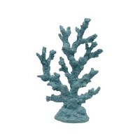 10" Faux Light Blue Polyresin Coral Branch