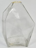 9" Clear Geometric Glass Vase