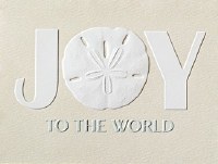 6" x 4" Box of 10 6" x 4" "Joy" Sand Dollar Christmas Greeting Cards