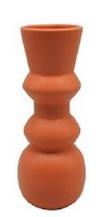 11" Orange Modern Ceramic Vase