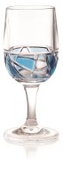 10 oz Mosaic Azure Acrylic Wine Glass