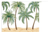 11" x 17" Lolita Palm Tree Beach Vinyl Placemat