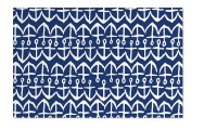 11" x 17" Navy Anchor Vinyl Placemat