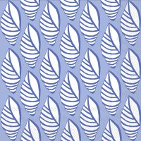 5" Square Blue Stripe Snail Shell Beverage Napkin