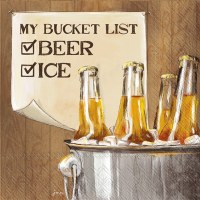 5" Square Bucket List Beverage Napkin