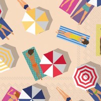 Overhead Beach Beverage Napkin