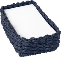 6" x 9" Woven Dark Blue Guest Towel Holder